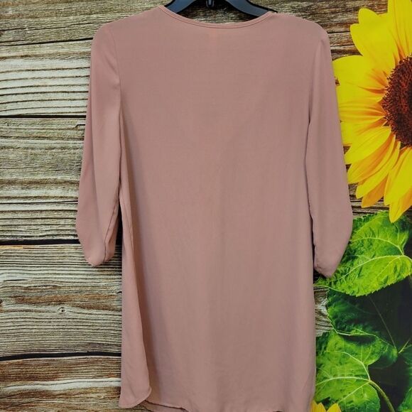 Perseption Concept sheer Mauve midi dress Medium Pre-owned - Picture 2 of 6